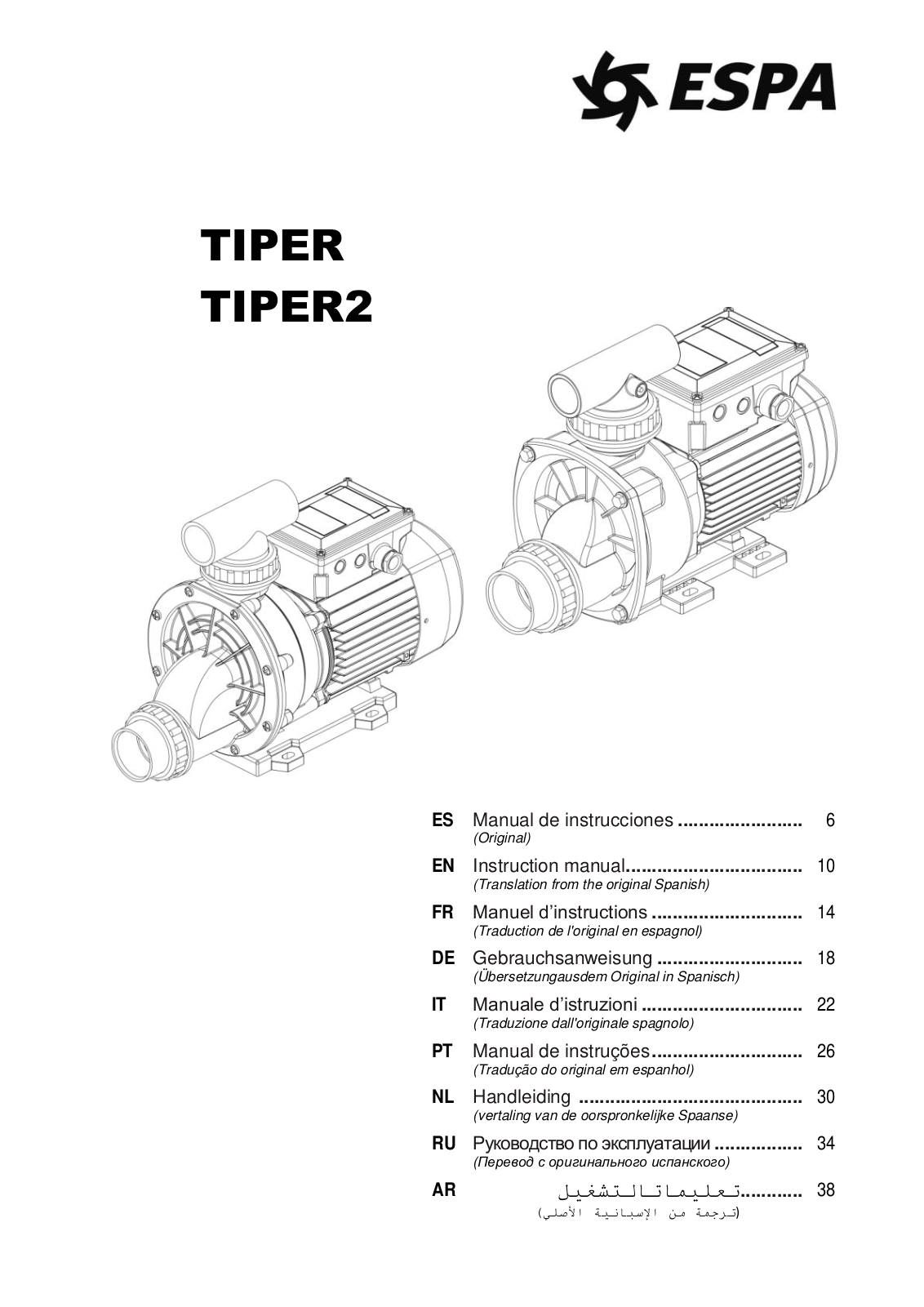 Espa Tiper 2, Tiper User guide - ManualMachine.com
