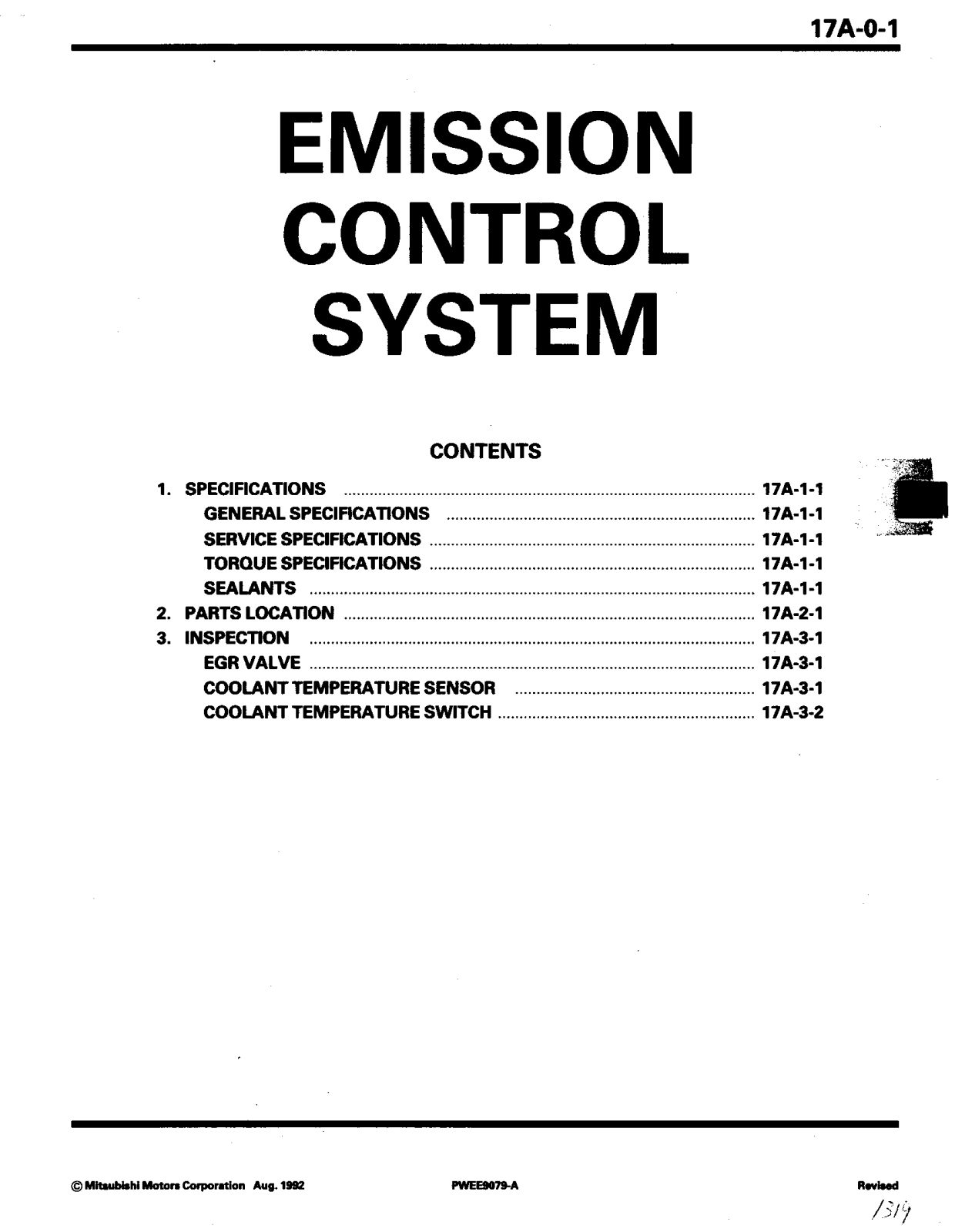 Isuzu Engine 1992 User Manual