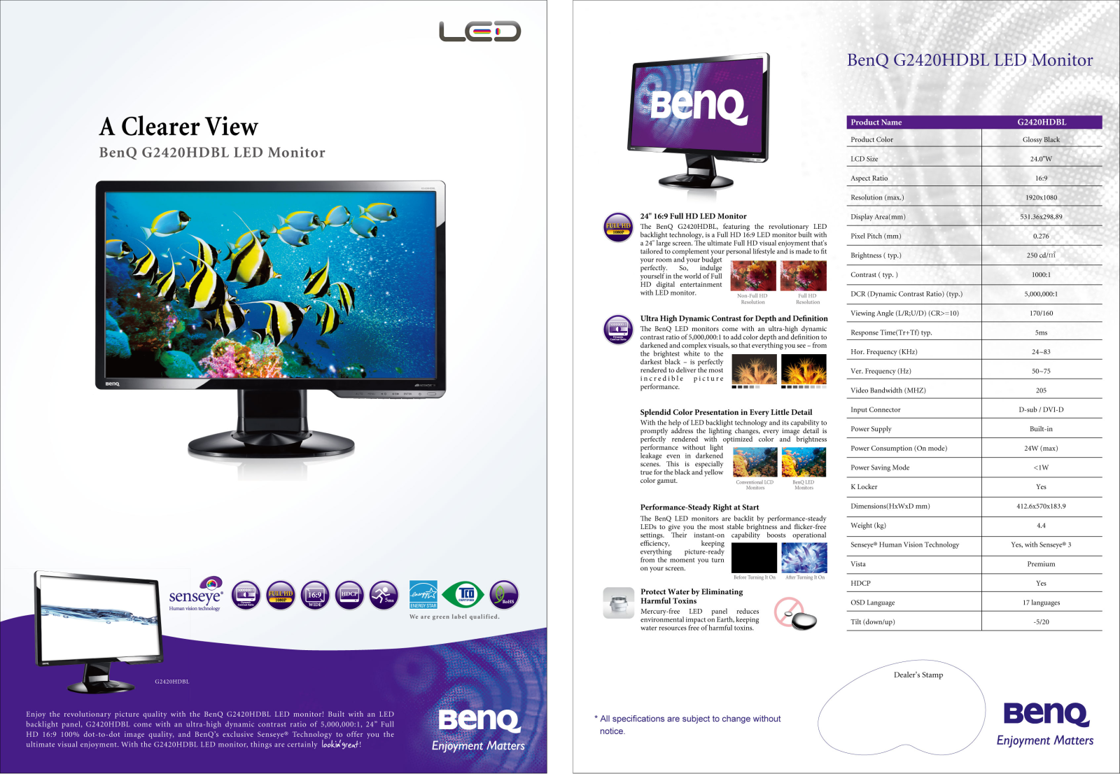 BENQ G2420HDBL User Manual