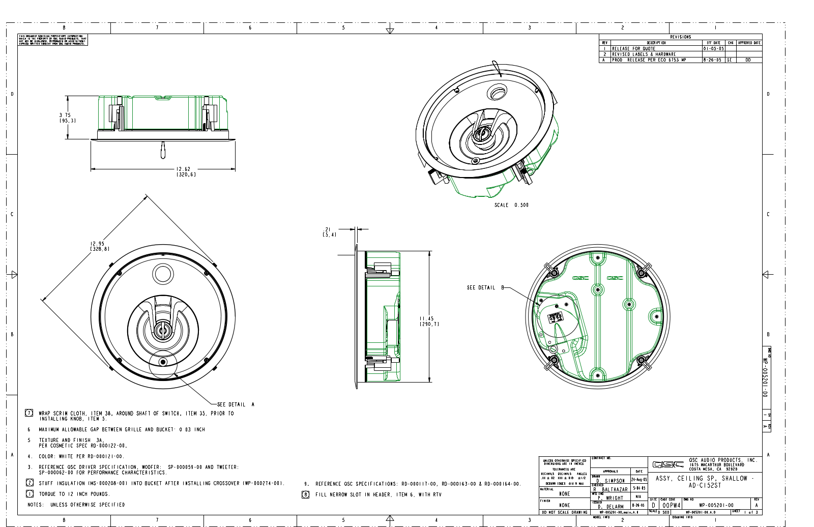 QSC ADCI-52-ST Schematic