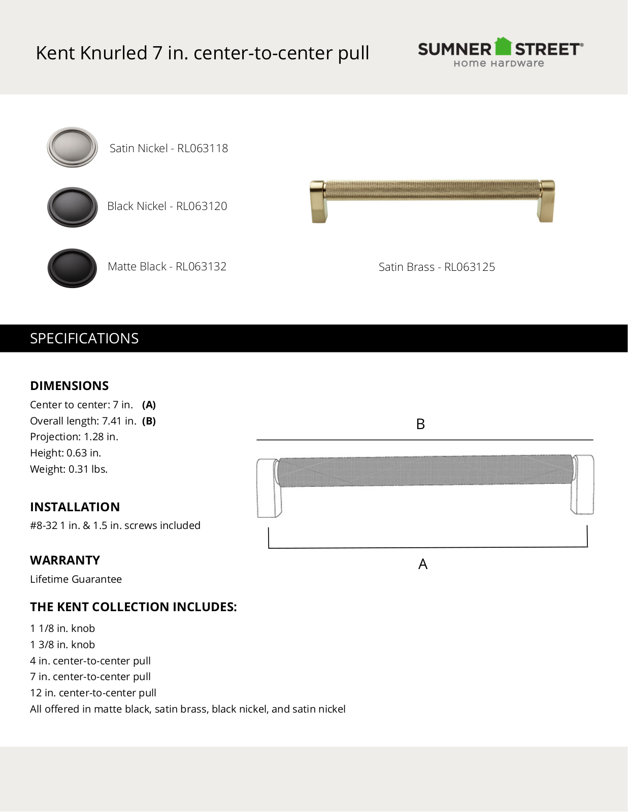 Sumner Street Home Hardware CTHD1251 Specifications - ManualMachine.com