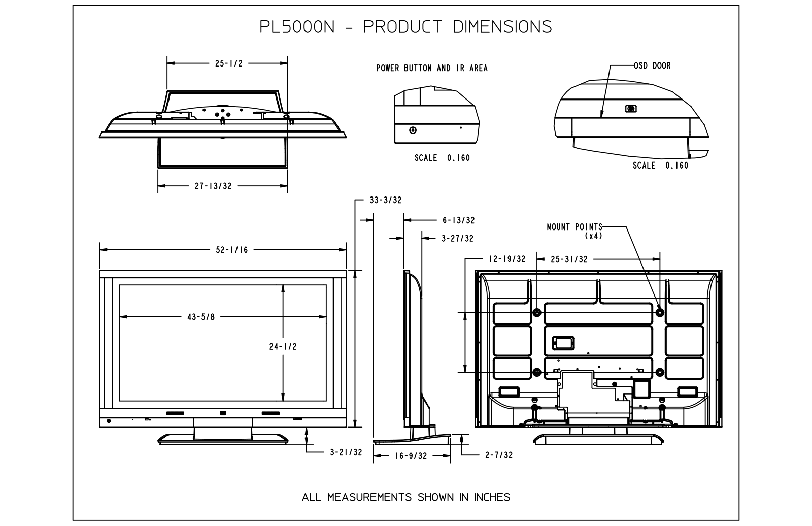 HP Compaq Presario SR5633WM Product Dimensions