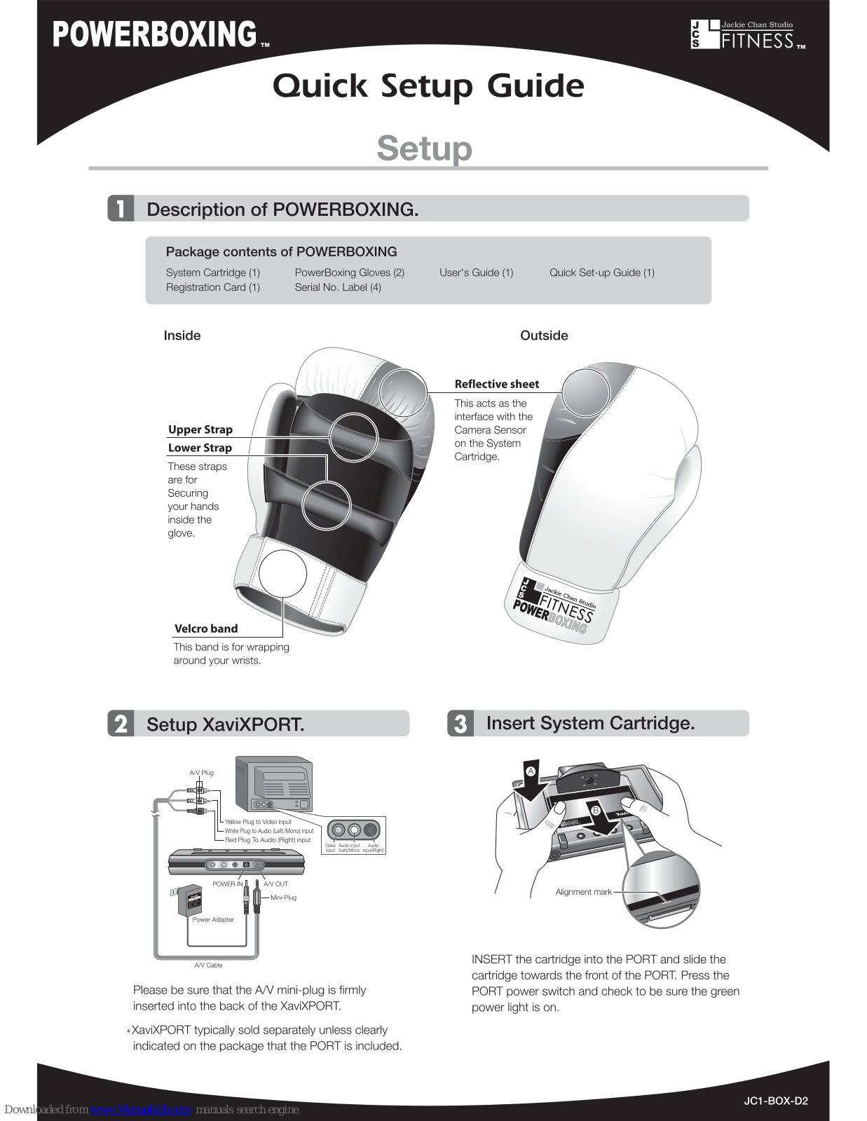 Xavix PowerBoxing Quick Setup Manual