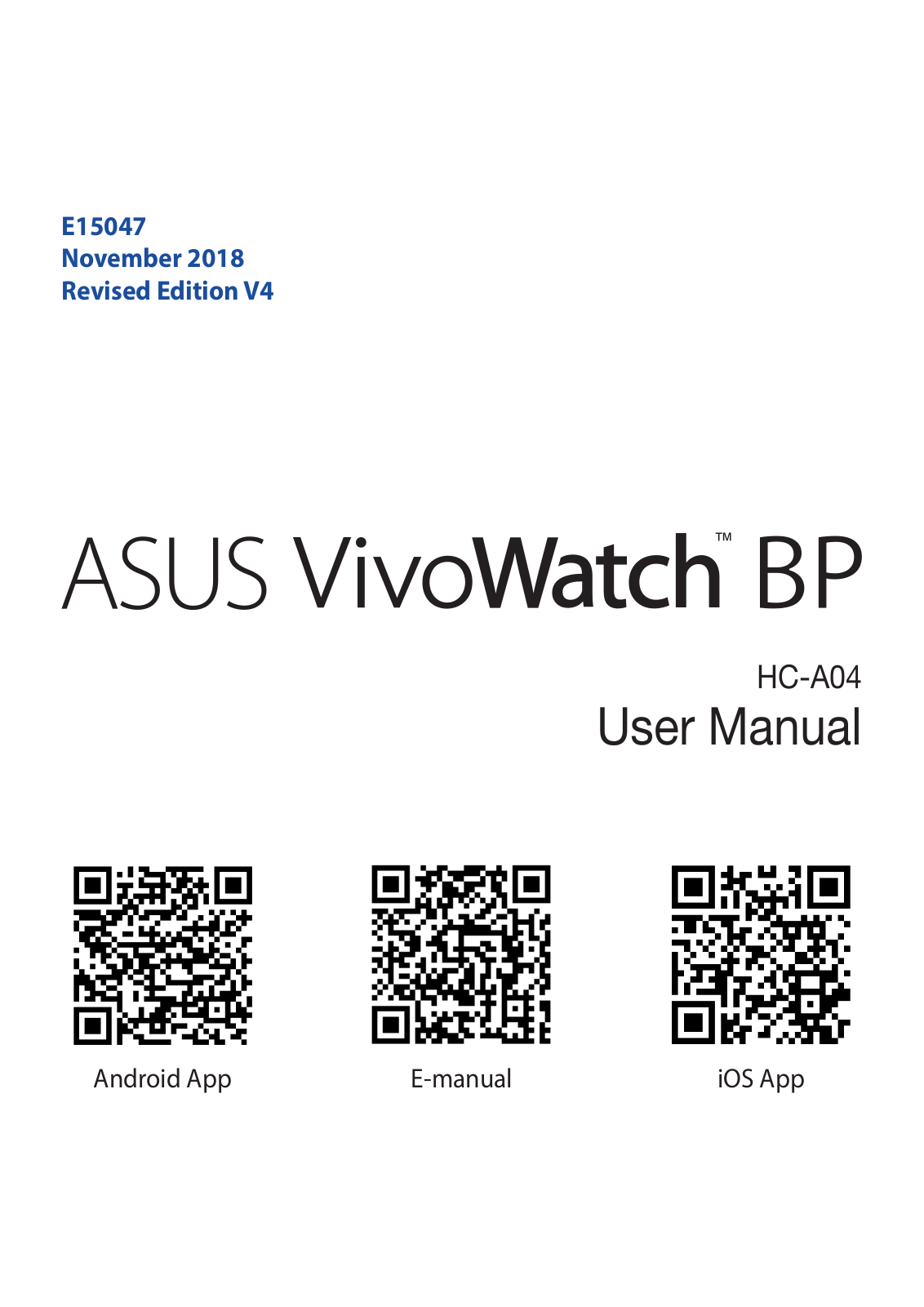 ASUS VivoWatch BP Instruction Manual