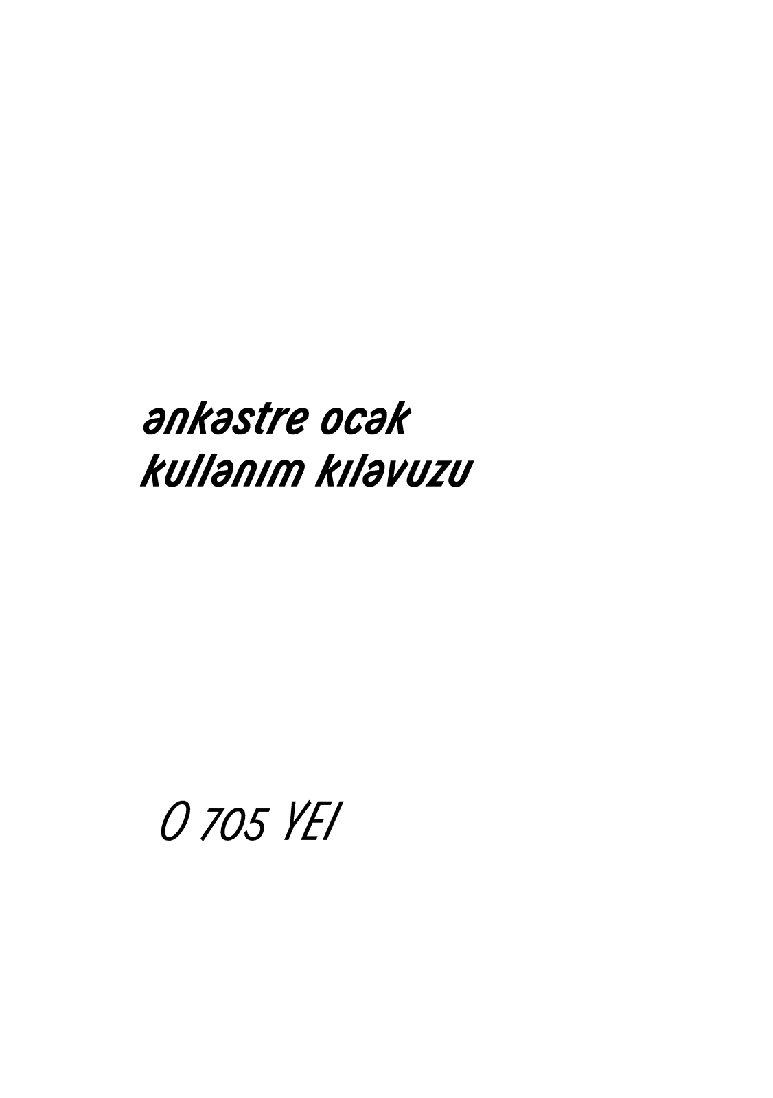 Arçelik O705YEI User manual