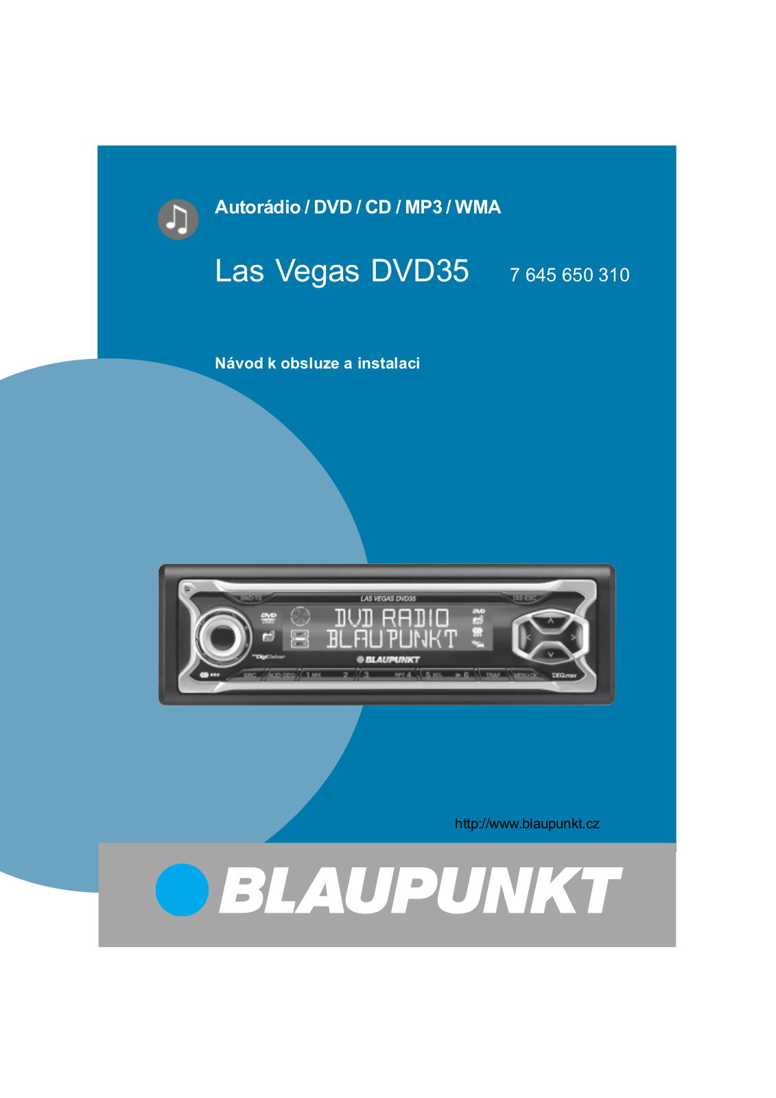 Blaupunkt Las Vegas DVD35 User Manual