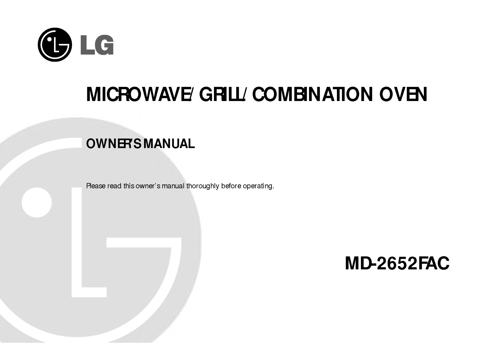 LG MD-2652FAC User Manual