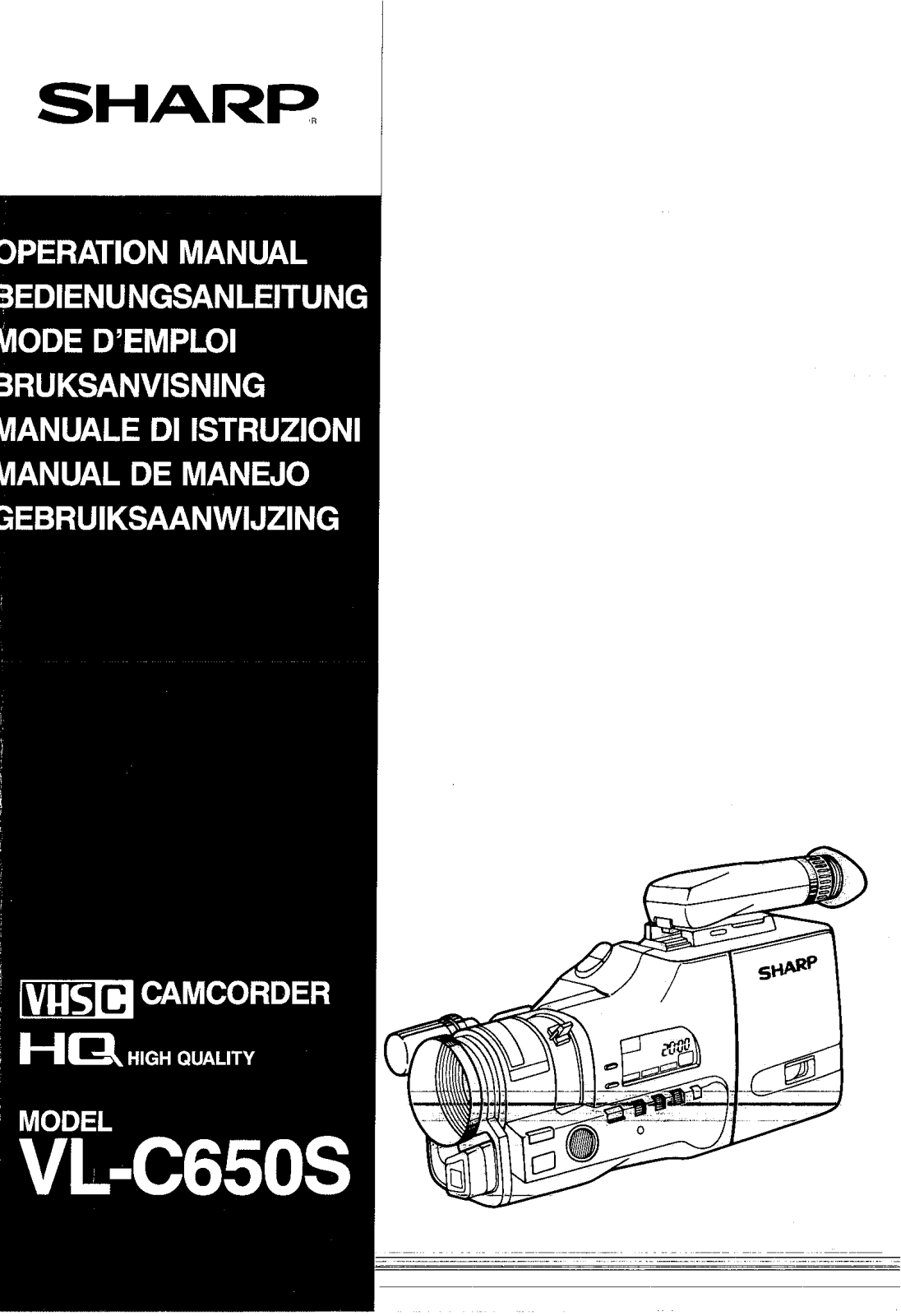 Sharp VL-C650S User Manual