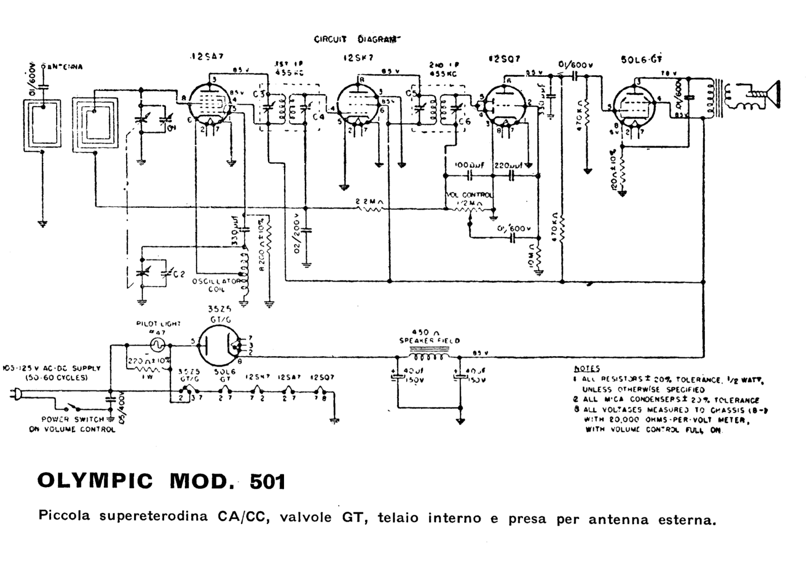 Olympic 501 2 schematic