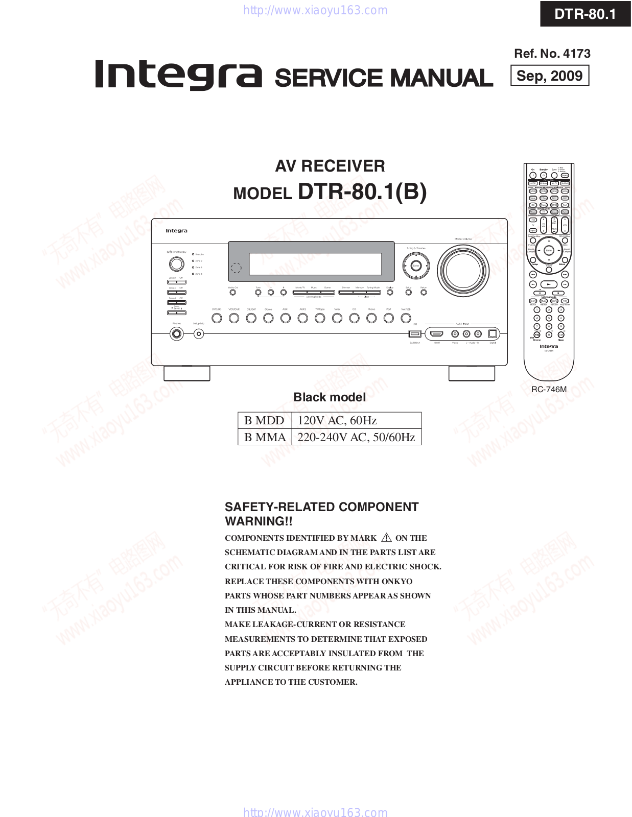 Integra DTR-80.1(B) Service Manual