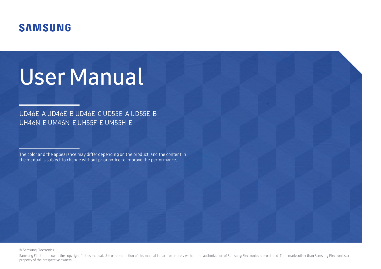 Samsung LH46UHNHLBB/EN User Manual