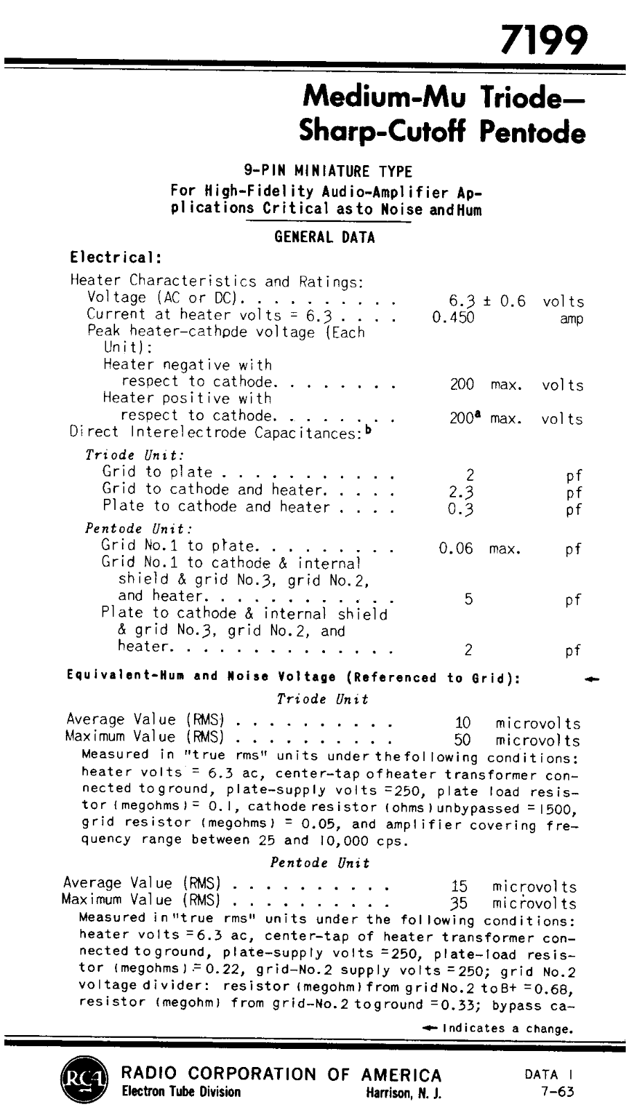 rca 7199 DATASHEETS