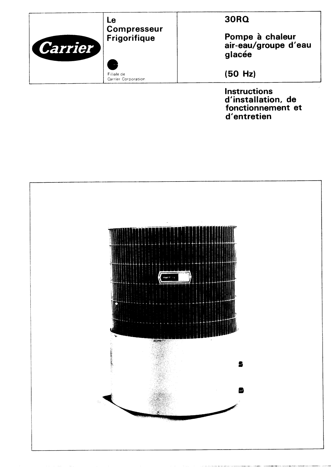 Carrier 30RQOM User Manual