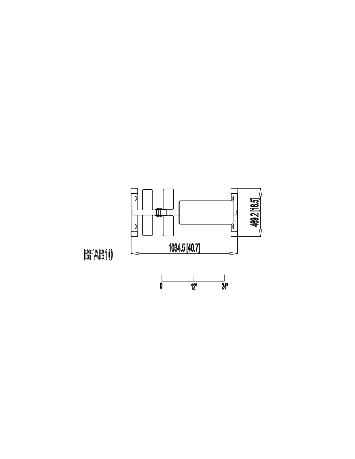 Body Solid BFAB10 Top View Schematics