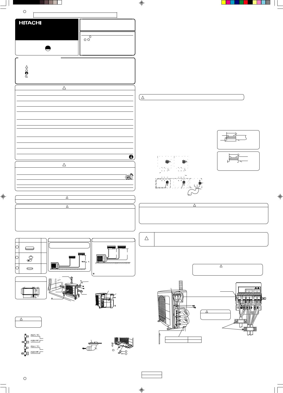 Hitachi RAM-35QH5 Installation manual