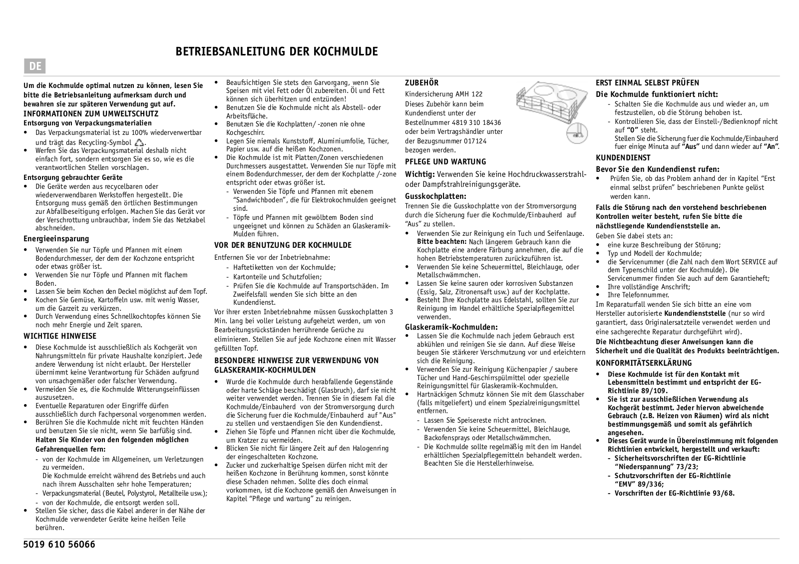 BAUKNECHT HIR4 EI8VS3 PT R User Manual