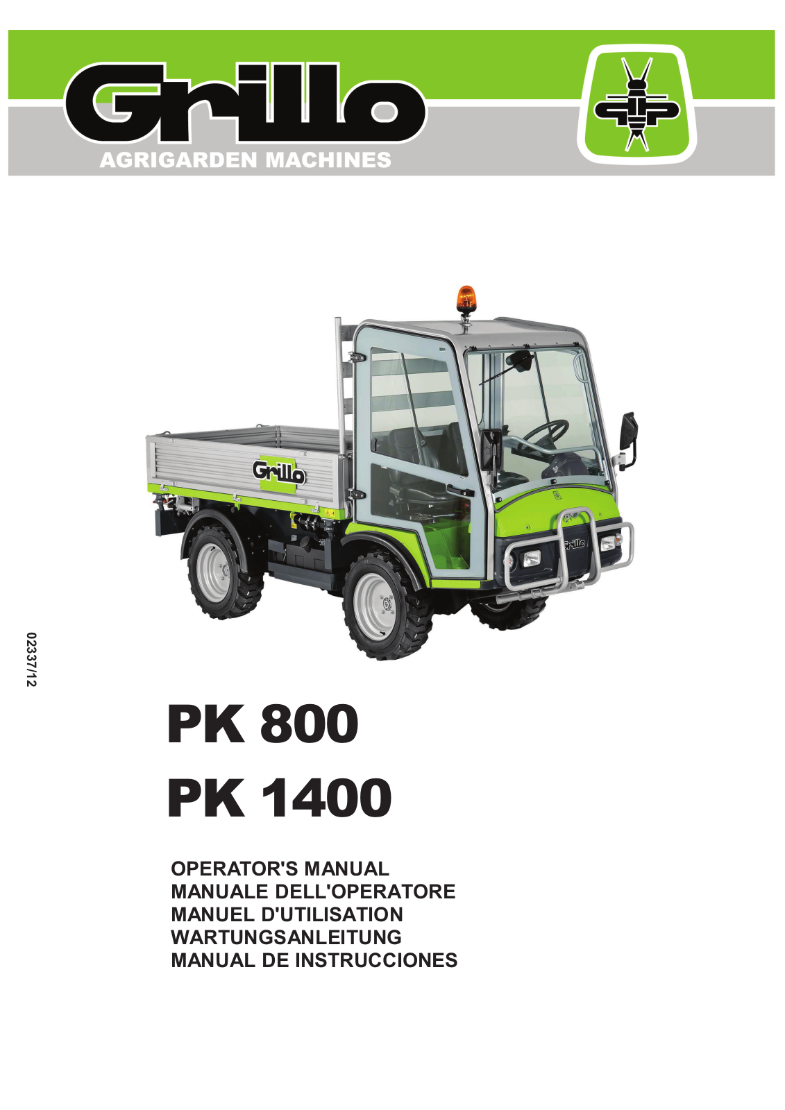 Grillo PK 800 4WD User Manual