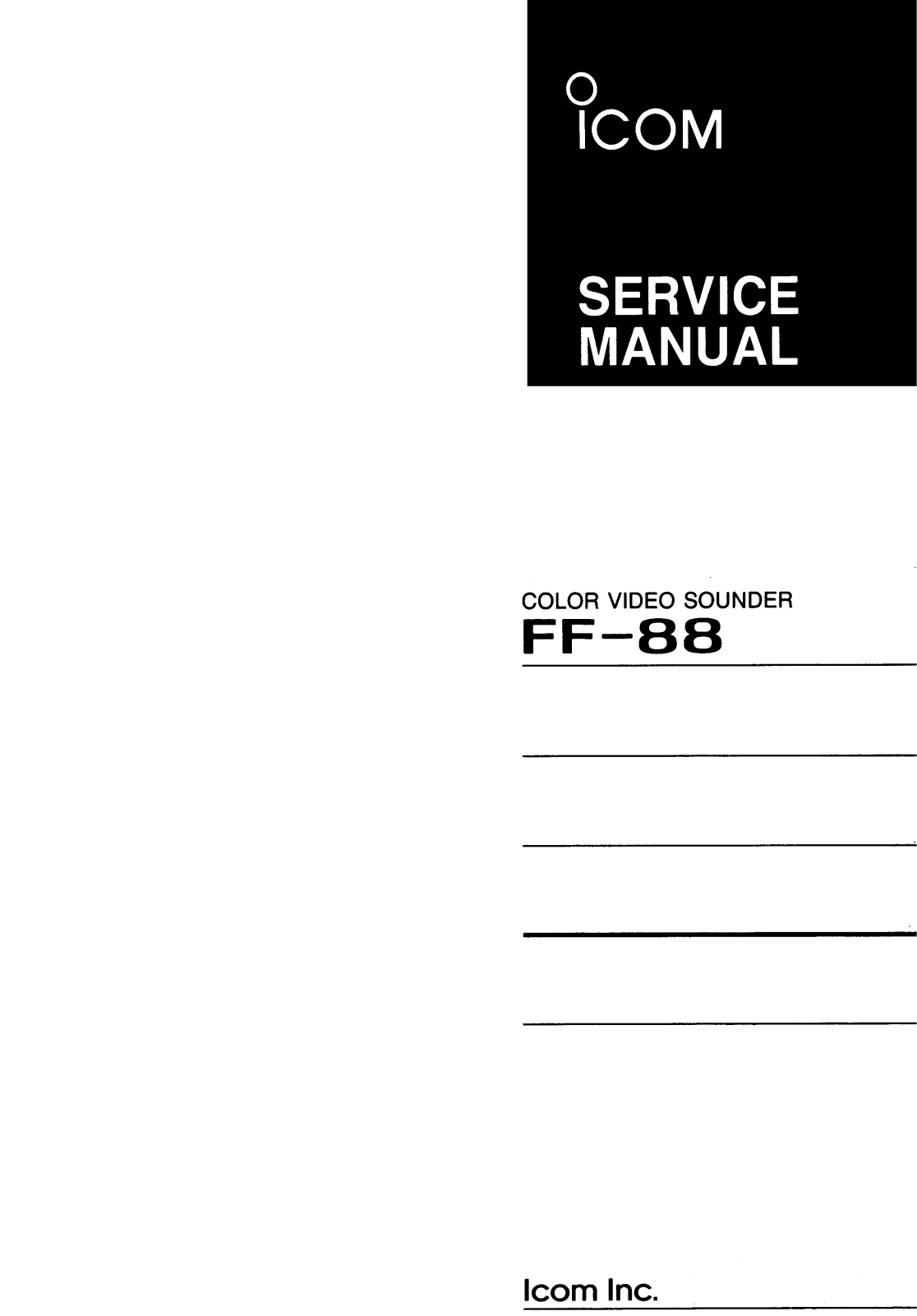 Icom FF-88 Service Manual