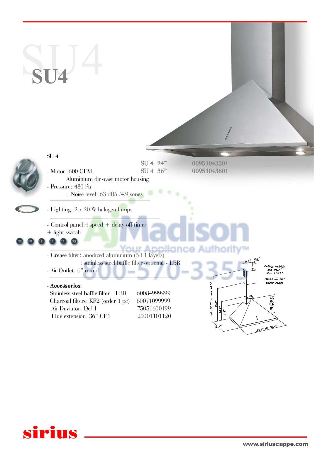 Sirius SU436 Data Sheet