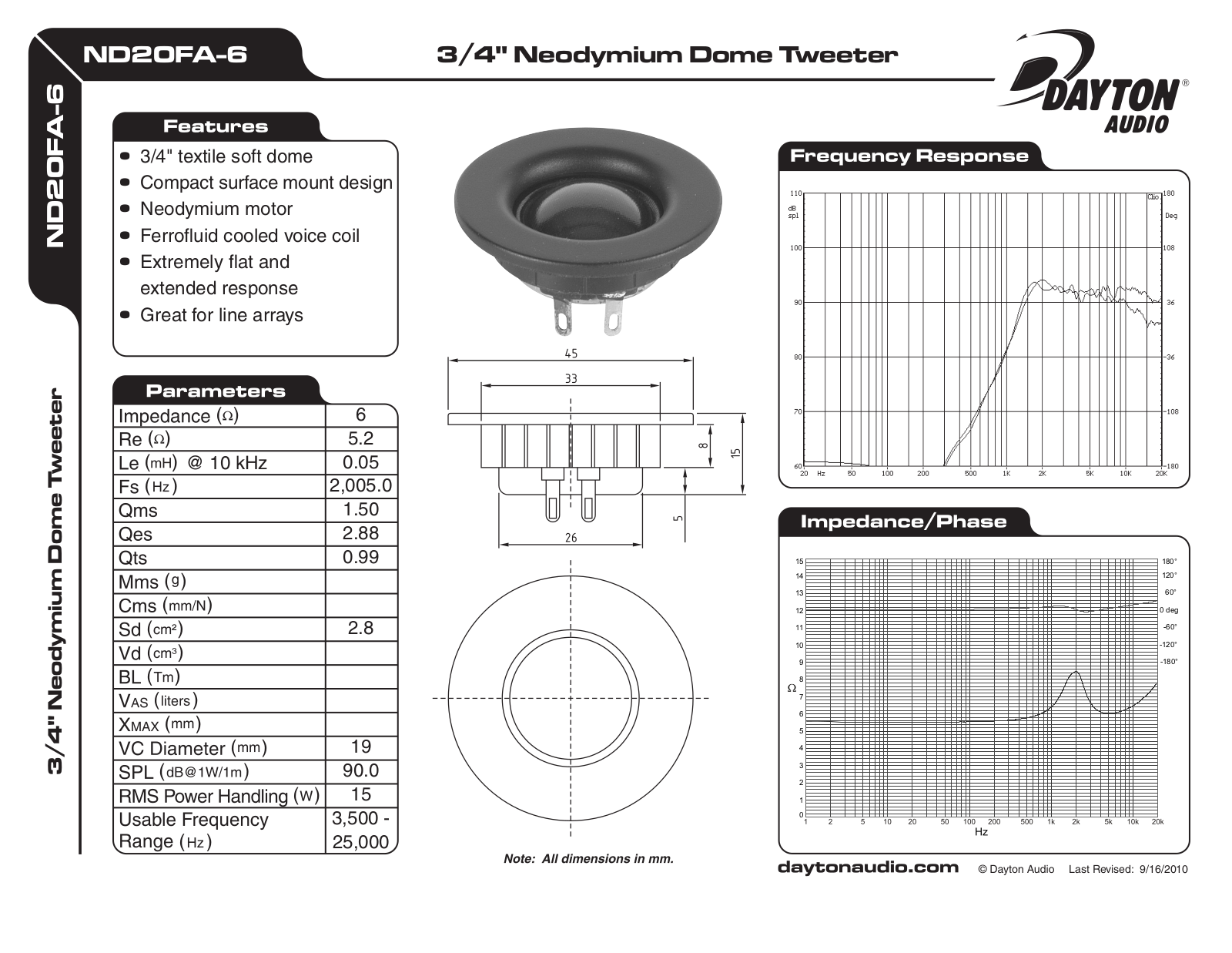 Dayton ND20FA-6 User Manual