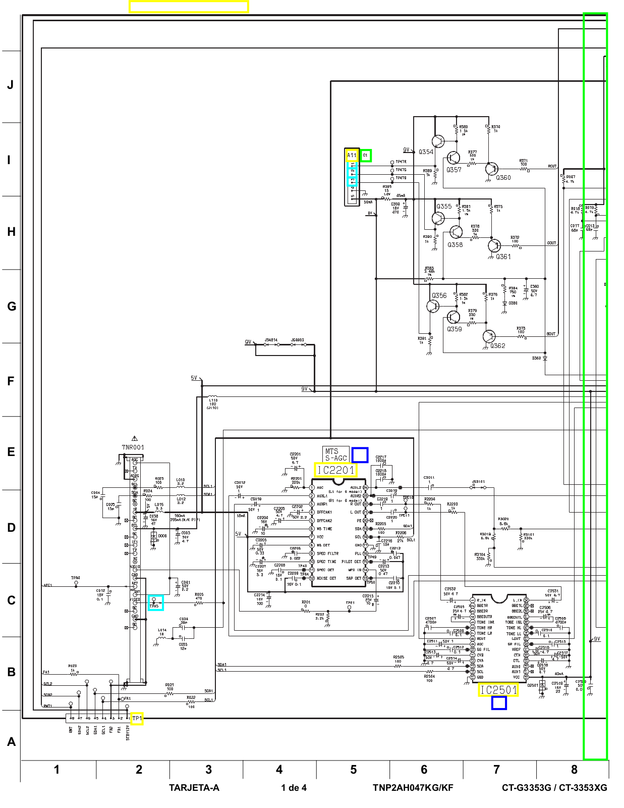 Panasonic CT-G3353G, CT-3353XG Diagram