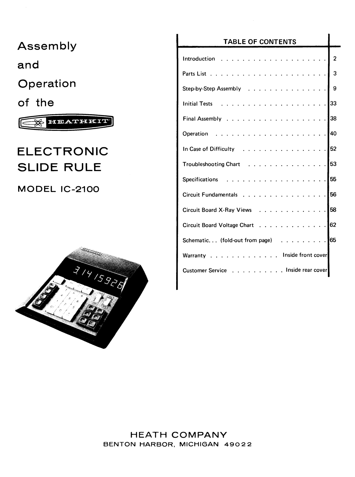 Heath Company IC-2100 Schematic