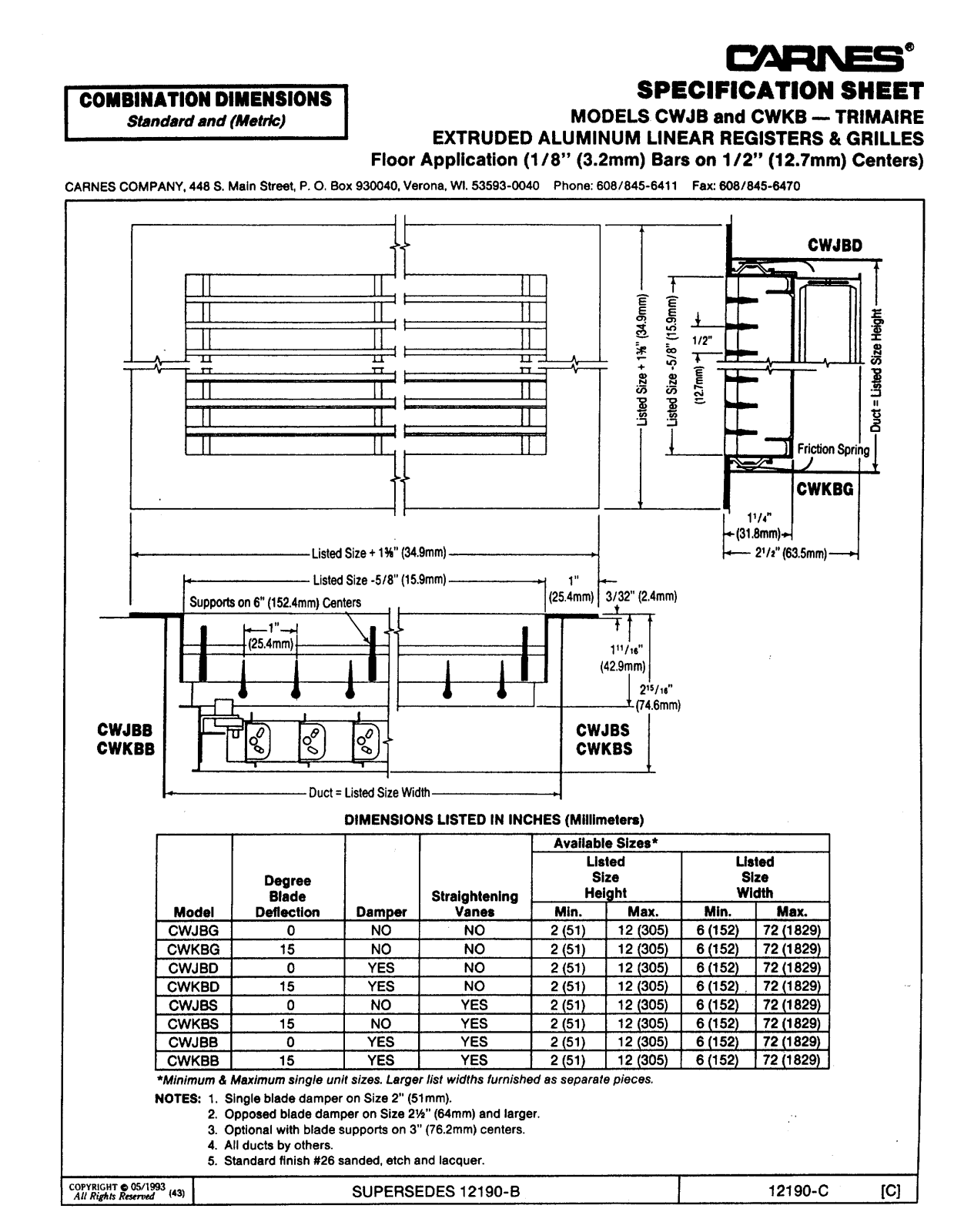 Carnes CWJBD User Manual - ManualMachine.com