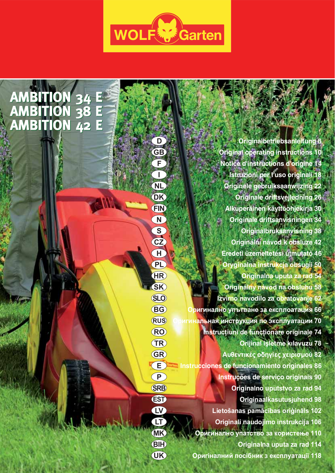 Wolf-Garden AMBITION 38E User Manual