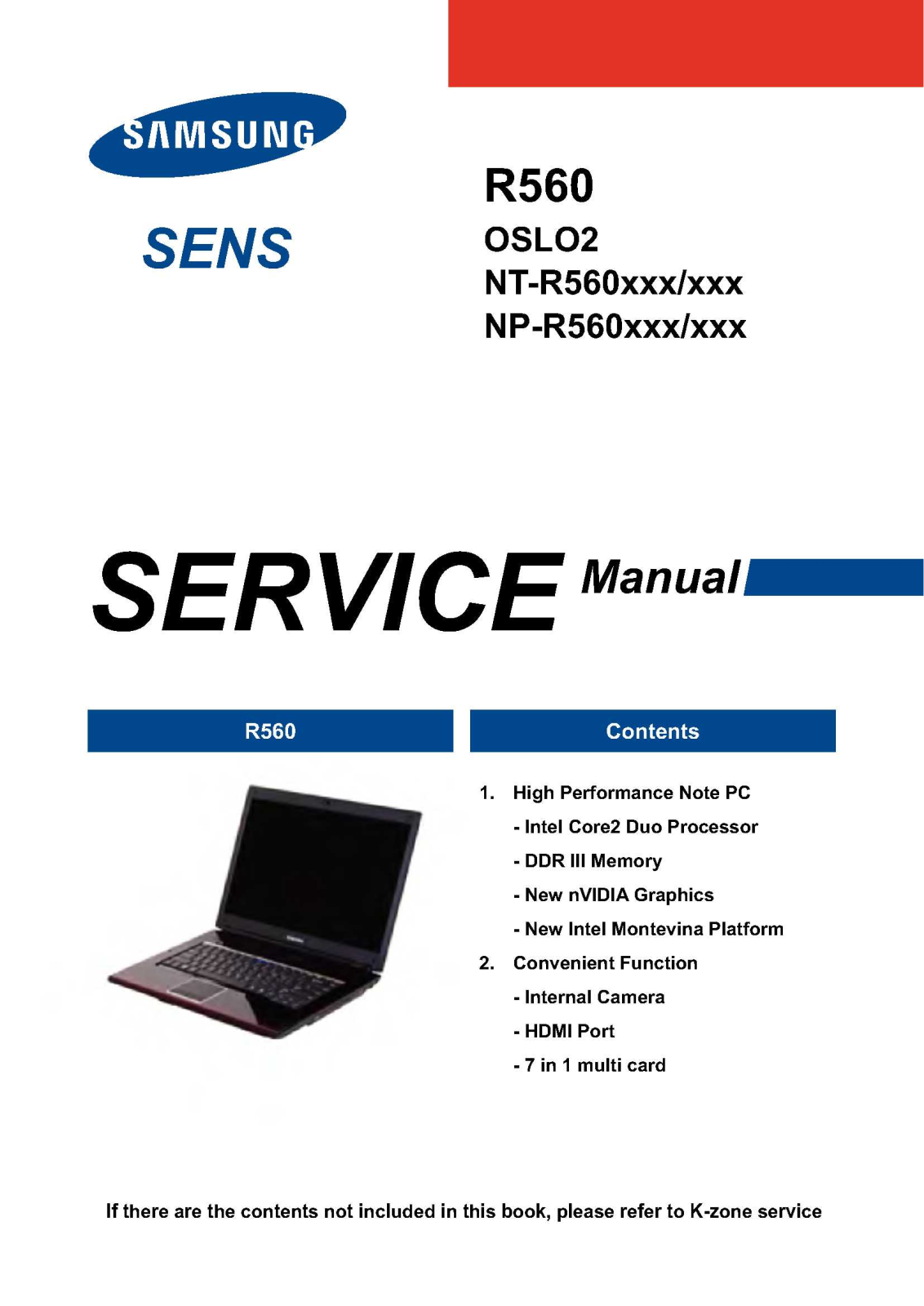 samsung np-r560 Service Manual