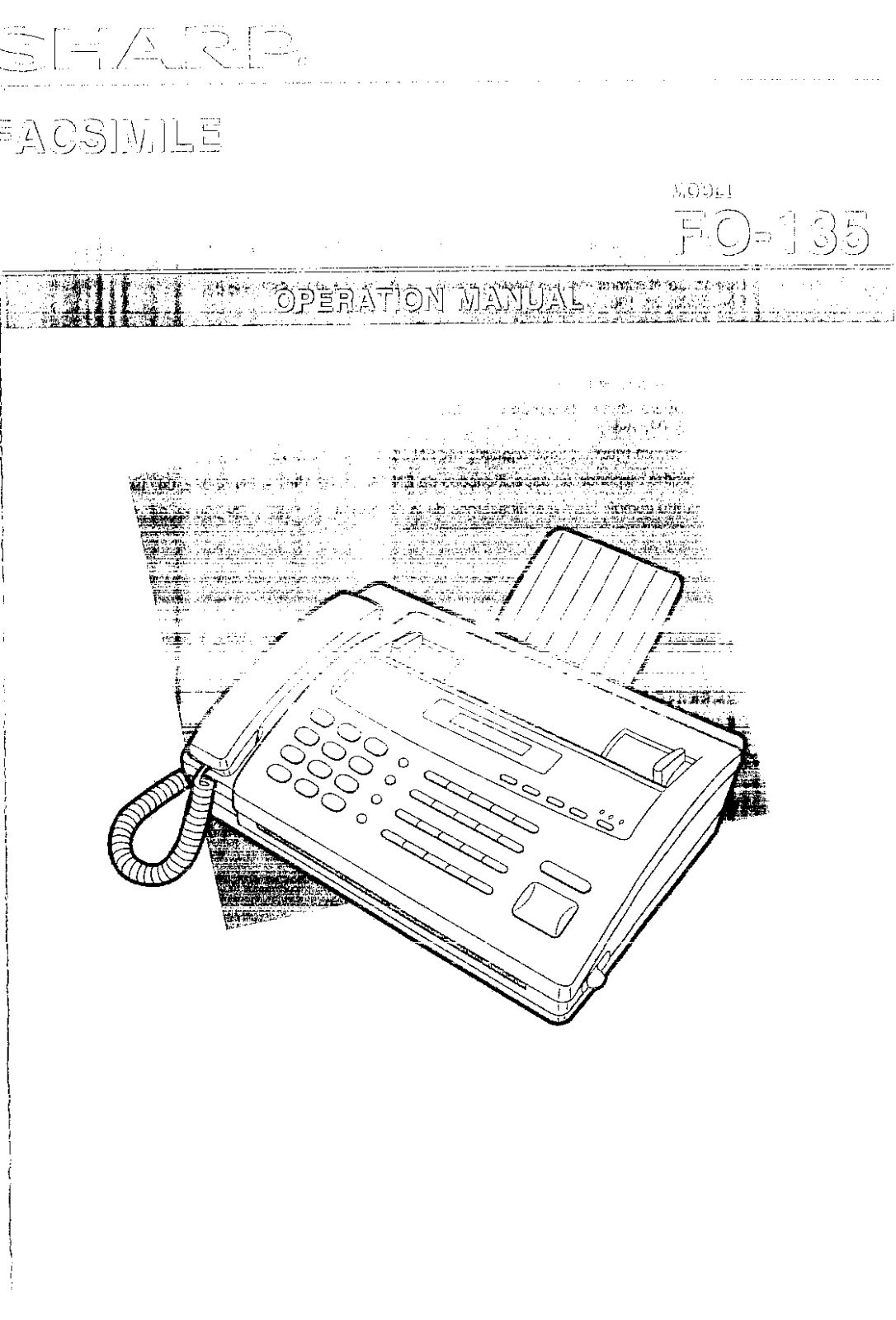 Sharp FO-135 Operating Manual