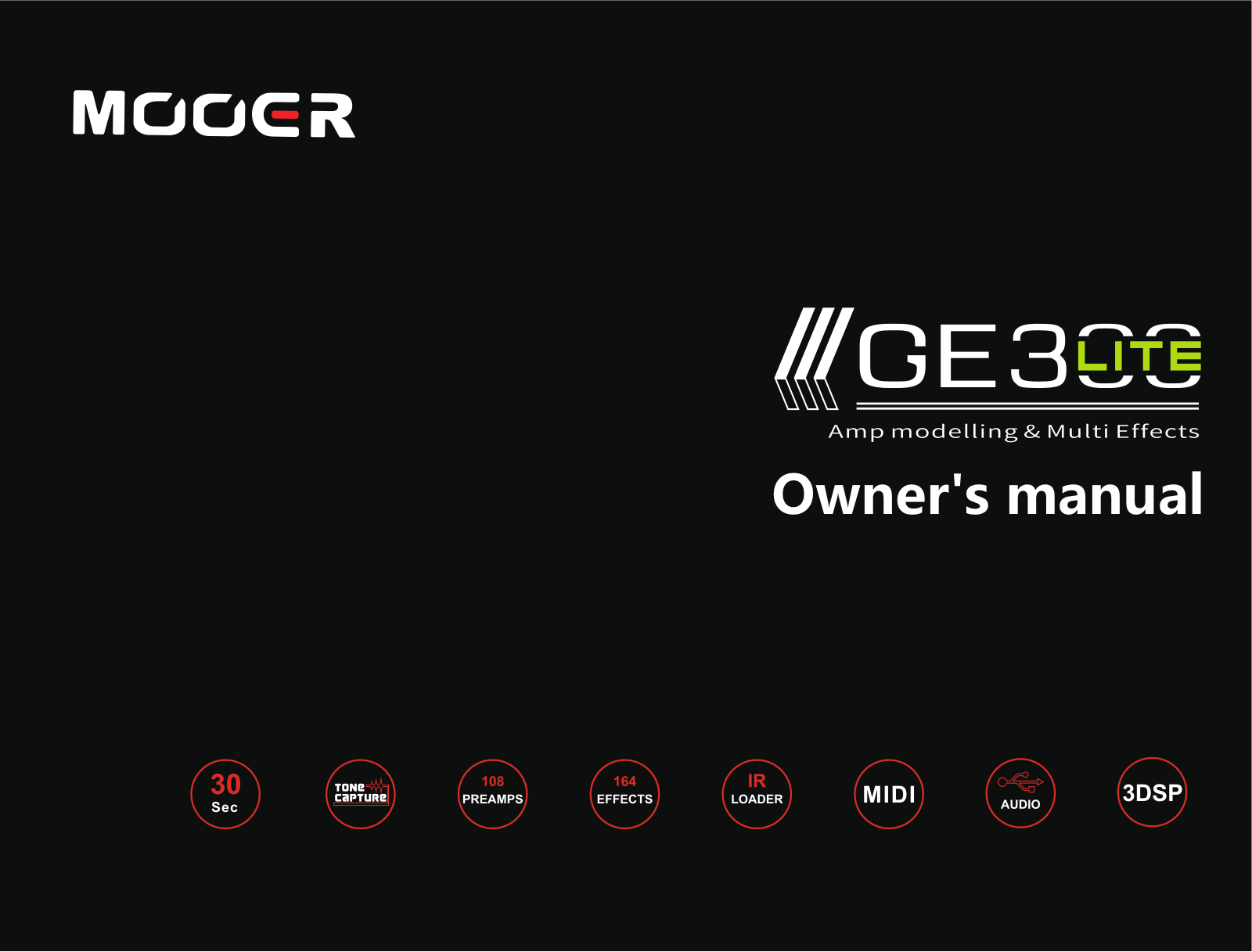 Mooer GE300 Lite User manual