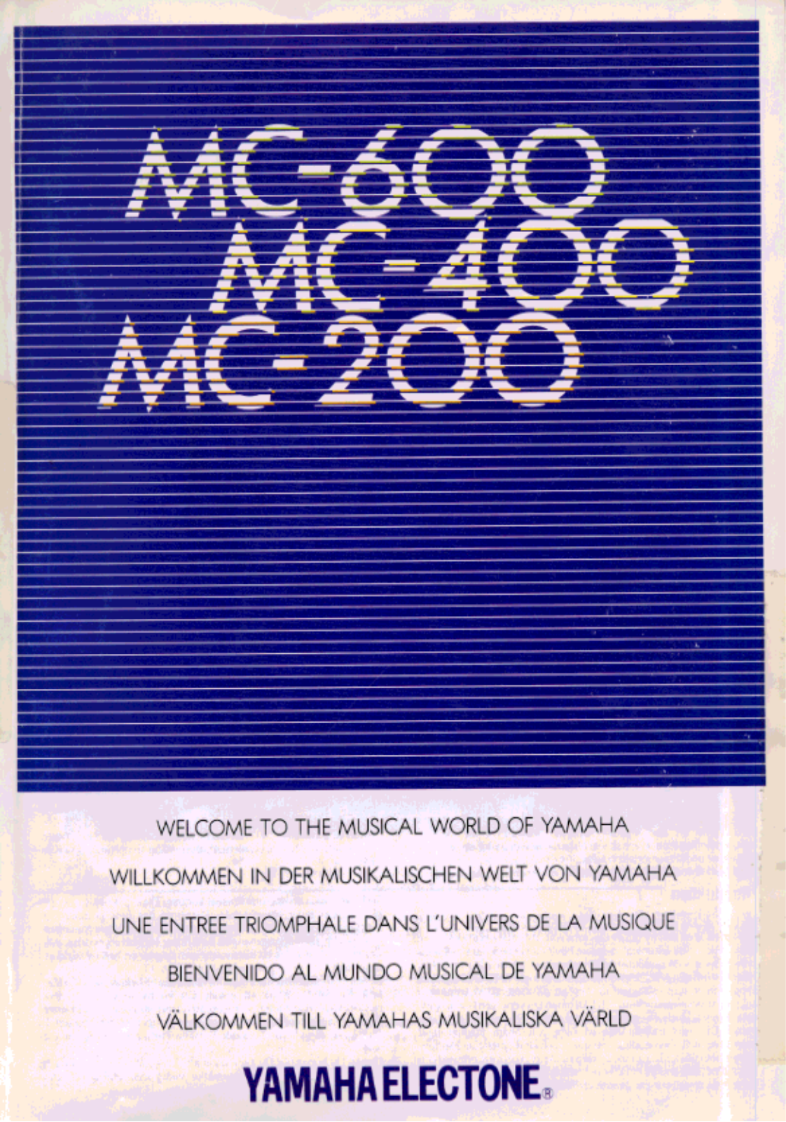 Yamaha MC-600, MC-400, MC-200 User Guide