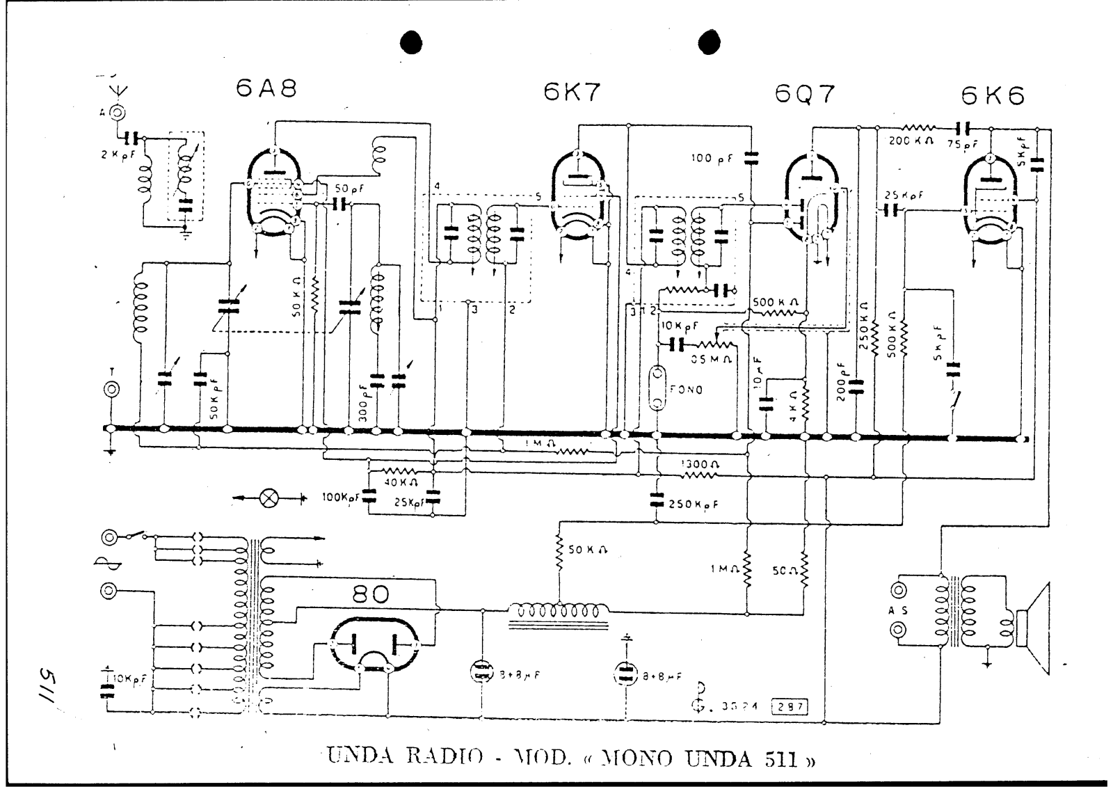 Unda Radio 511 schematic