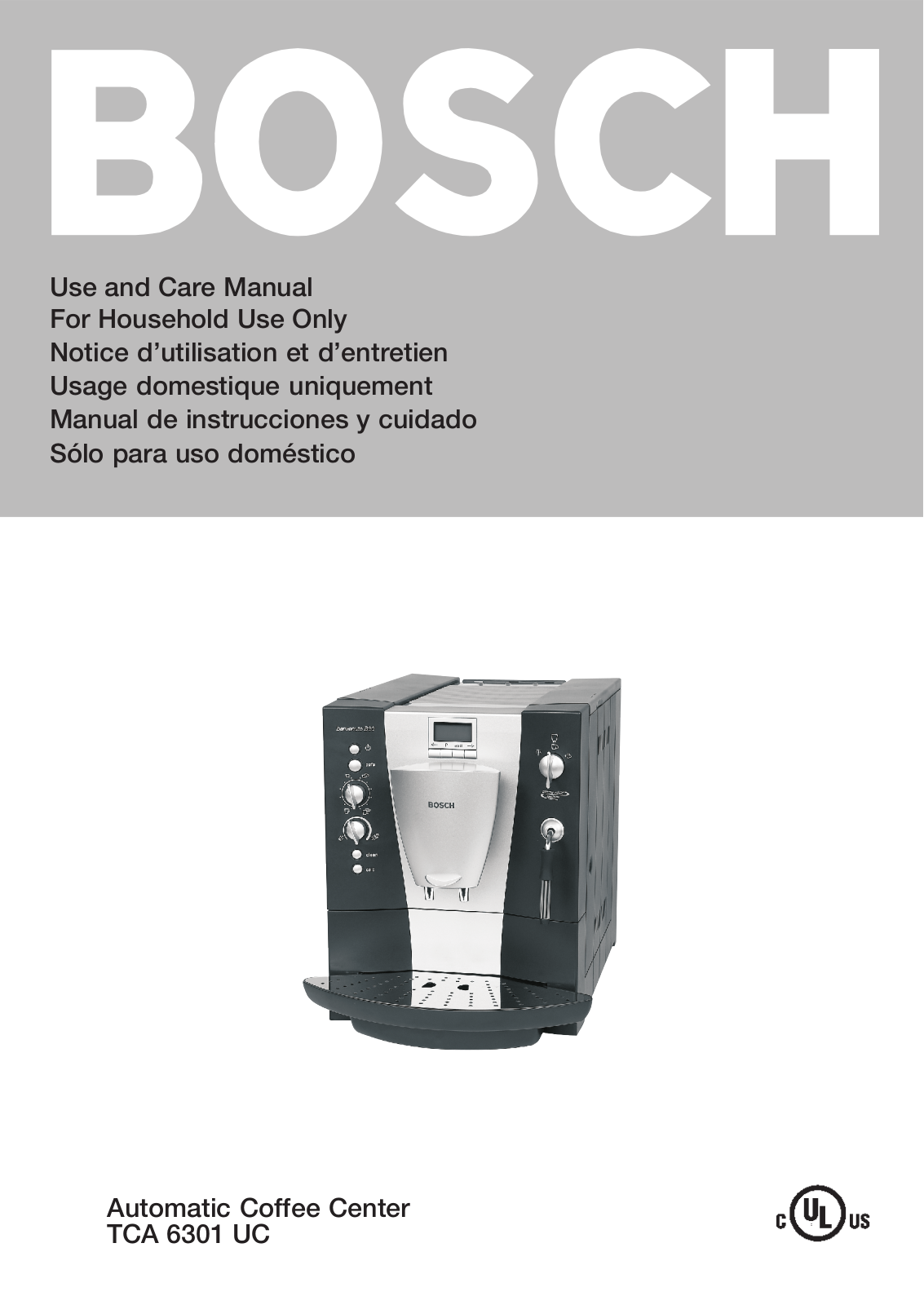 Bosch Appliances TCA 6301 UC User Manual