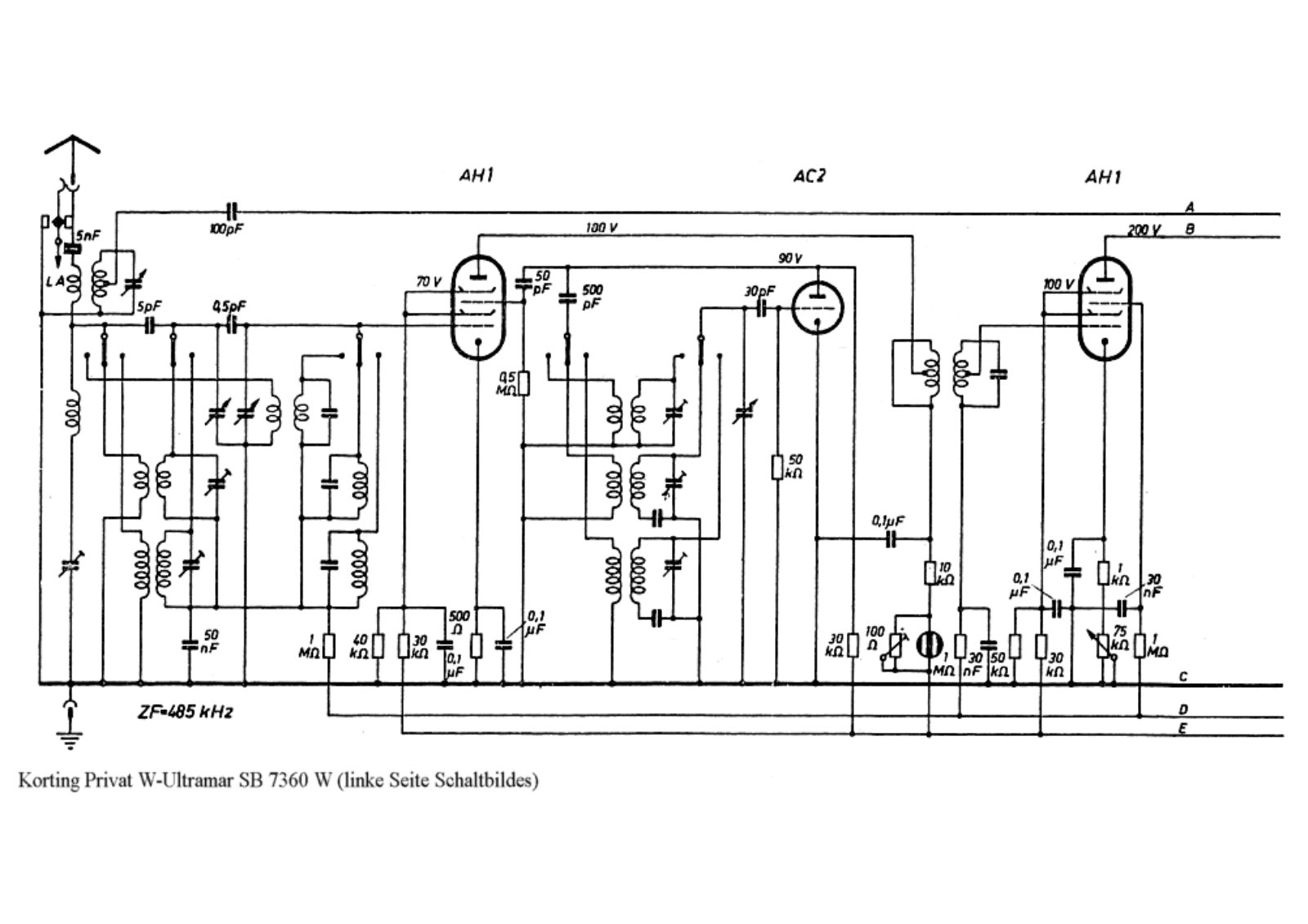 Körting Privat-W-Ultramar-SB-7360-W Schematic