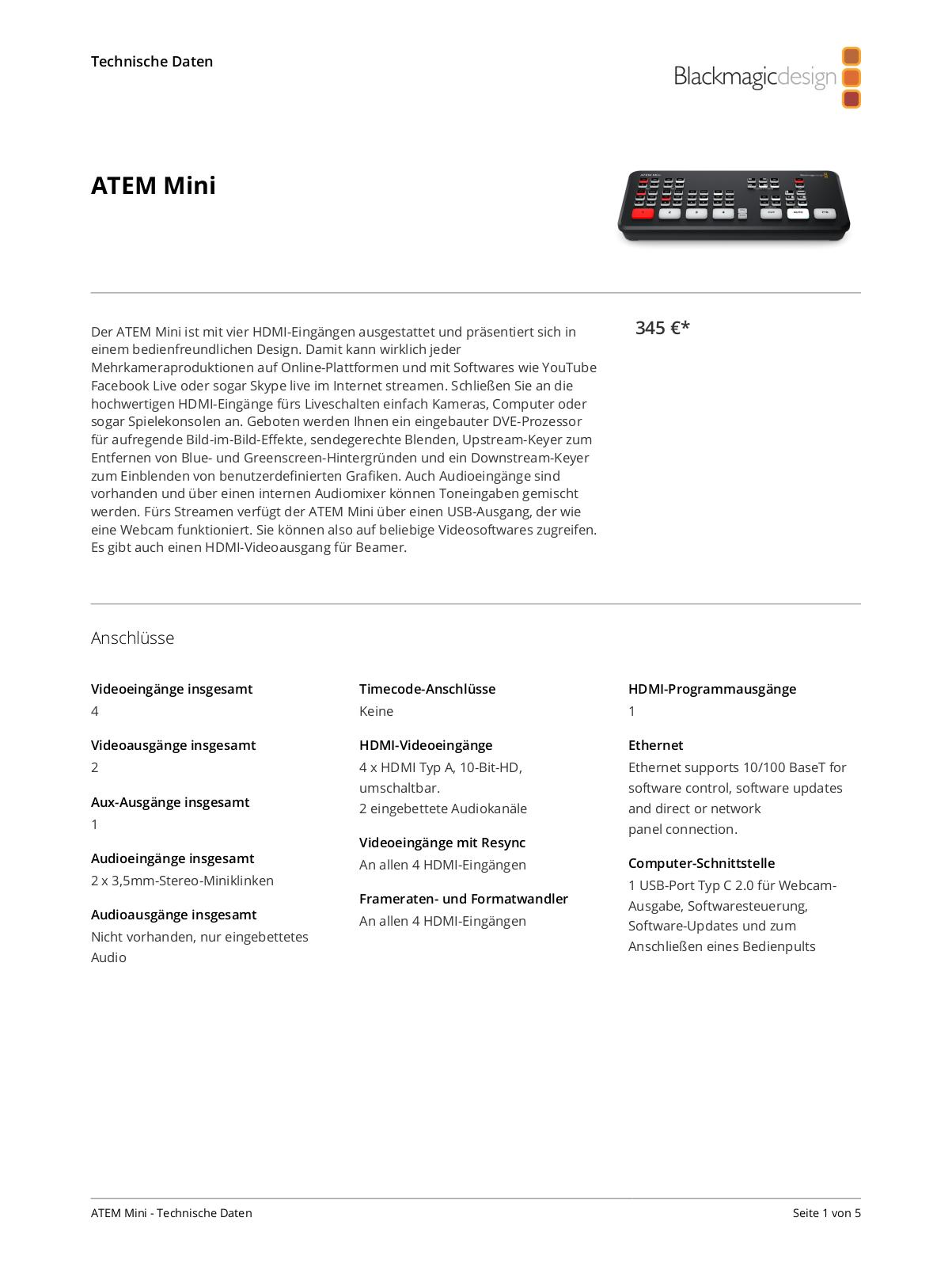 Blackmagic Design ATEM mini User Manual