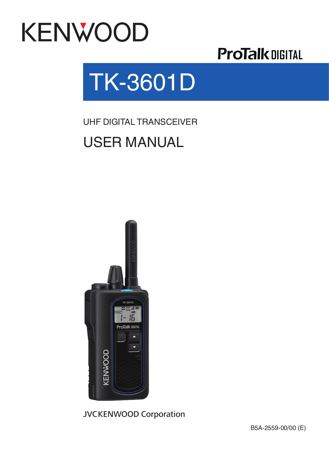 Kenwood ProTalk TK-3601D User Manual