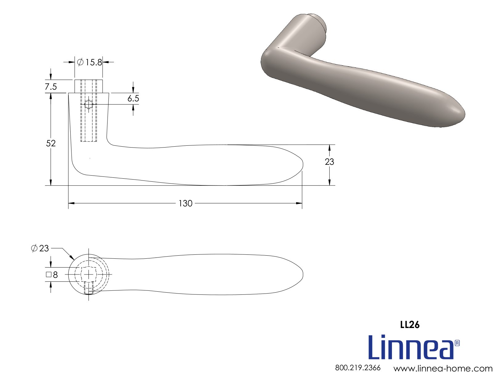 Linnea LNNE2114, LNNE6391, LNNE6656 Dimensions - ManualMachine.com