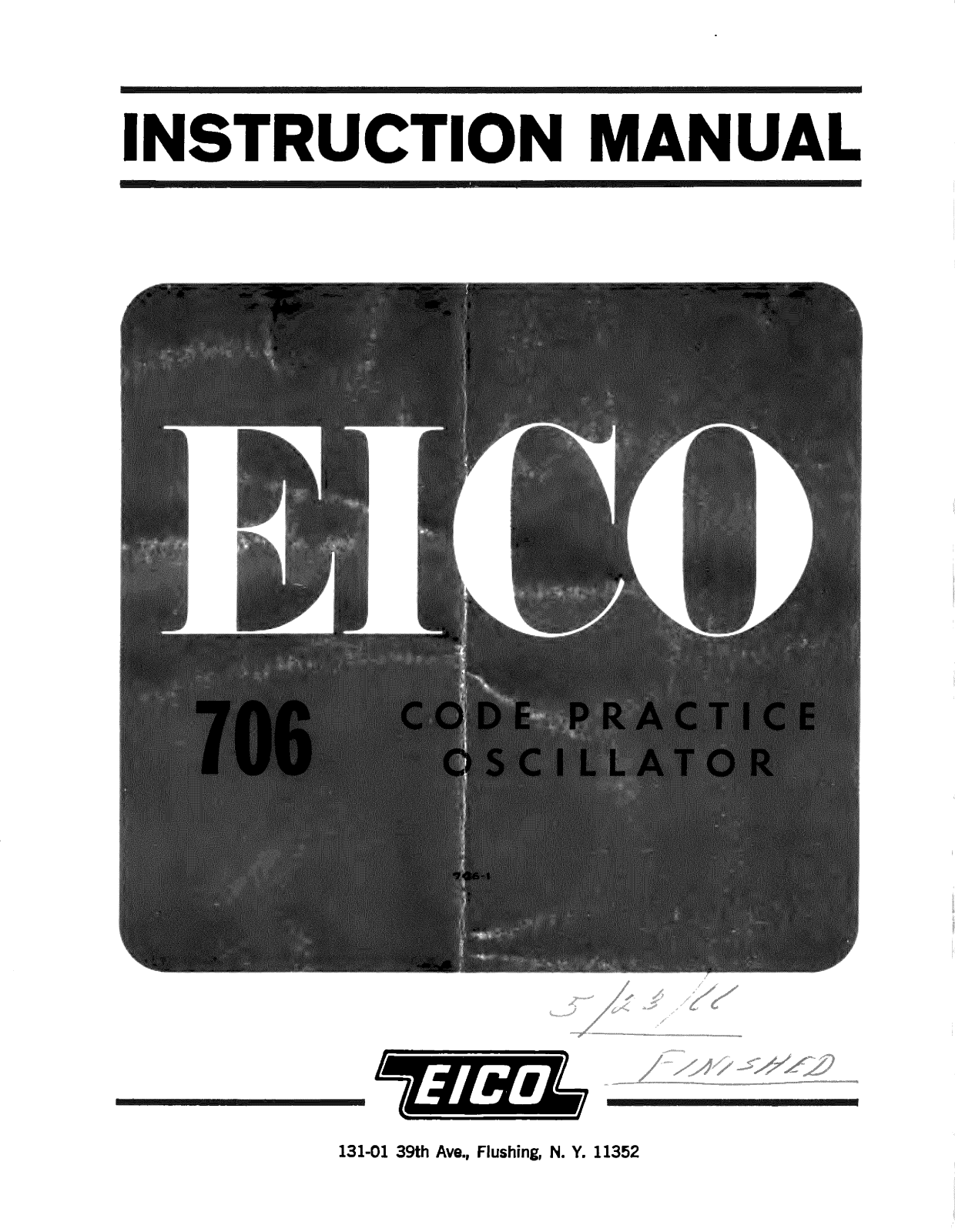 EICO 706 Service manual