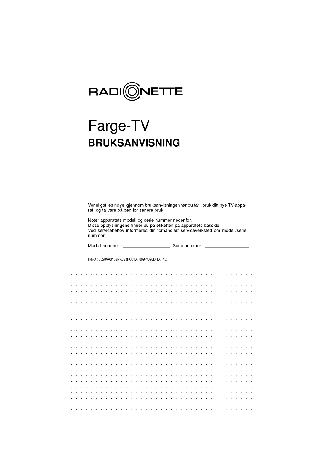 Radionette RN21F60X, RN20F60 User Manual