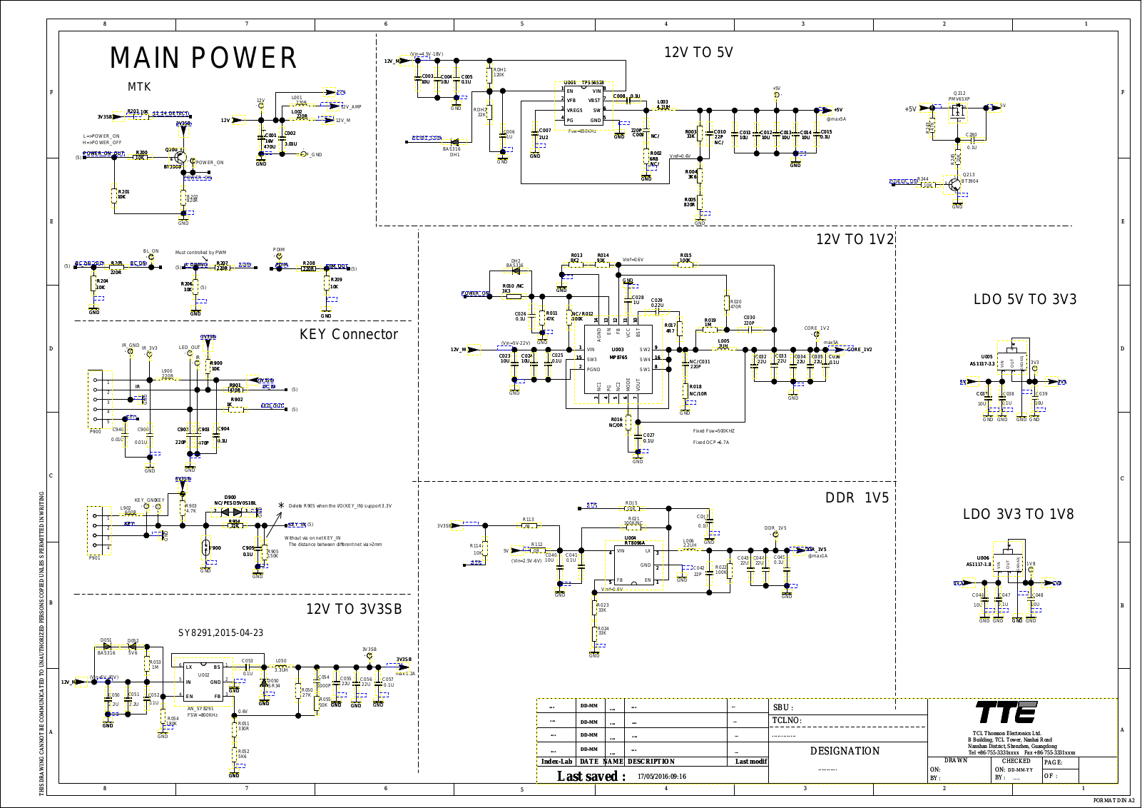 Thomson T32D19DHS-01B Schematic