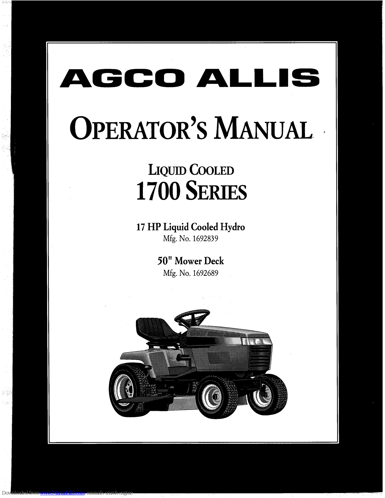 AGCO Allis 1692839 Service Manual