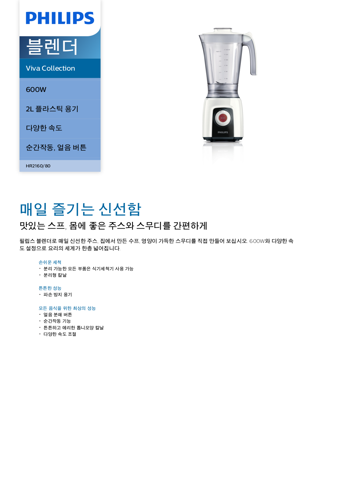 Philips HR2160/80 Leaflet - ManualMachine.com