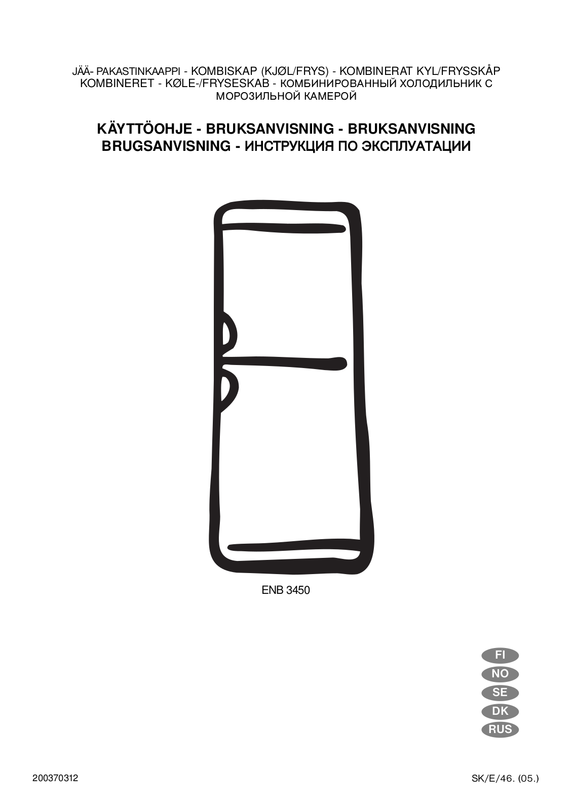 ELECTROLUX ENB3450 User Manual