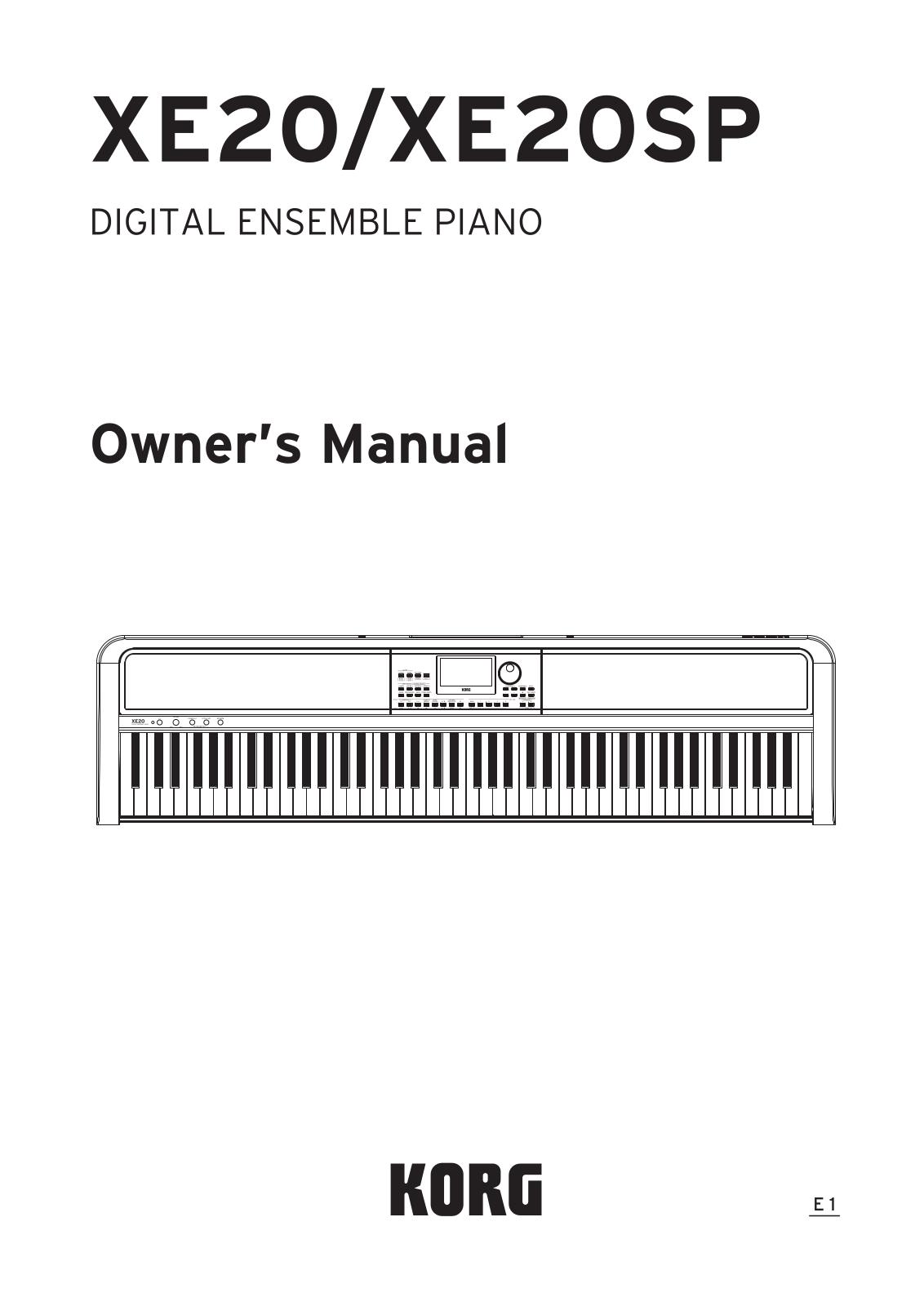 Korg XE20SP Users manual