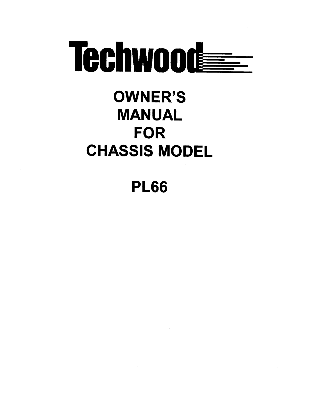 Techwood PL66 Manual
