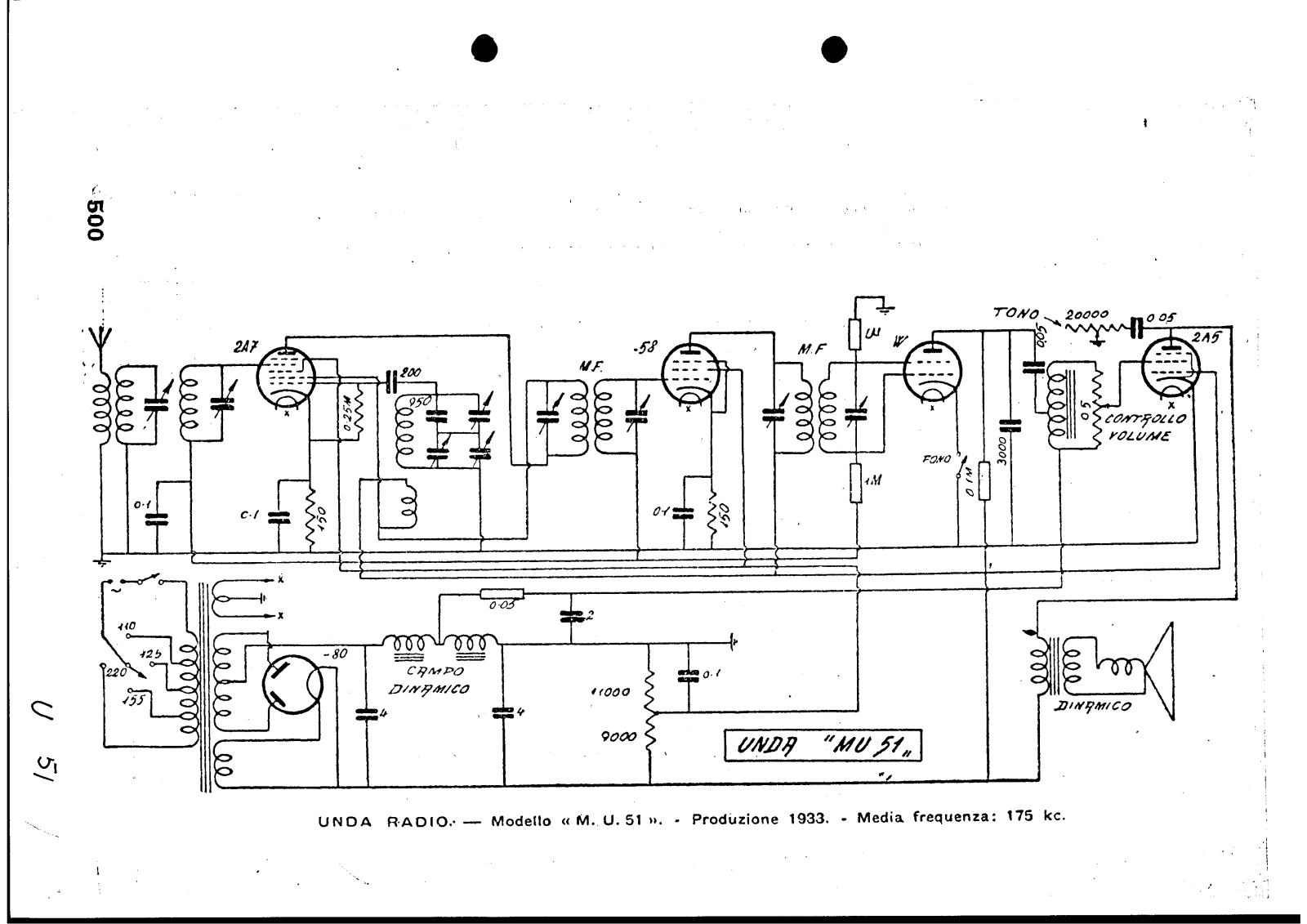 Unda Radio mu51 schematic