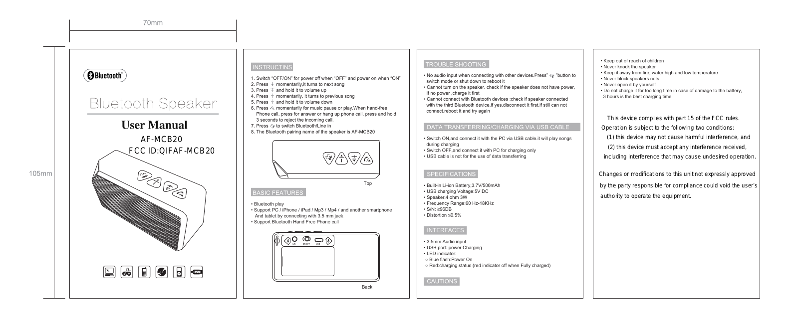 My Music Group AF MCB20 User Manual