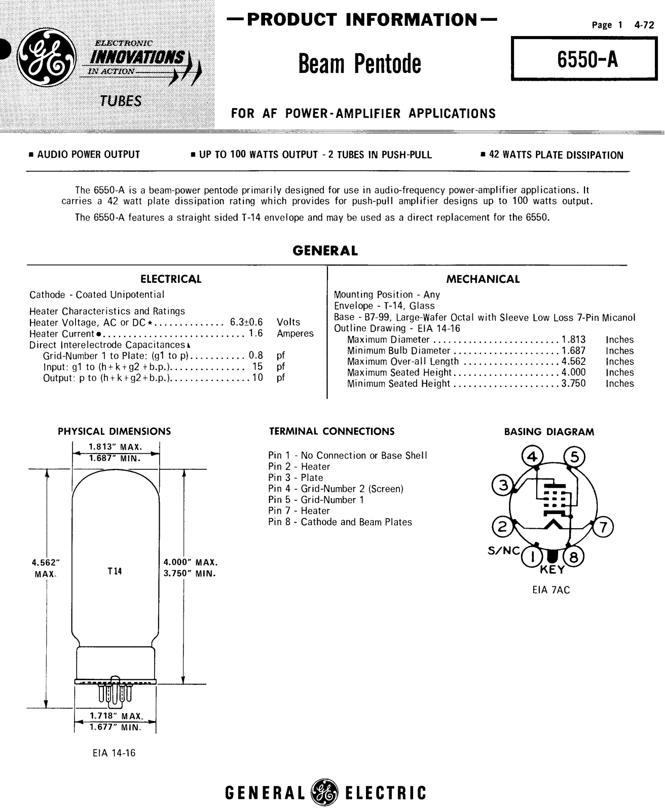 Philips 6550a DATASHEETS