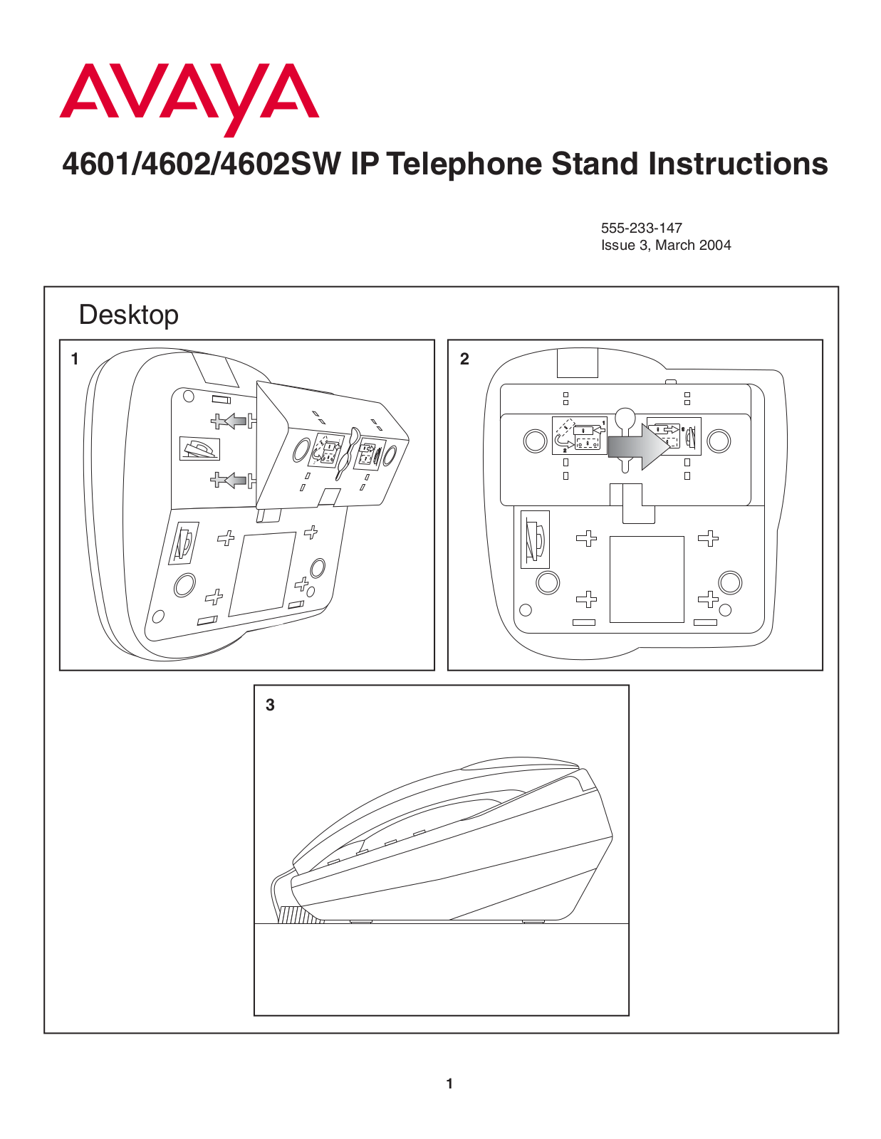 Avaya 4601, 4602, 4602SW User Manual